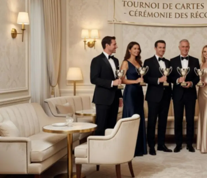 Cérémonie de remise de prix lors d'un championnat français dans un casino physique