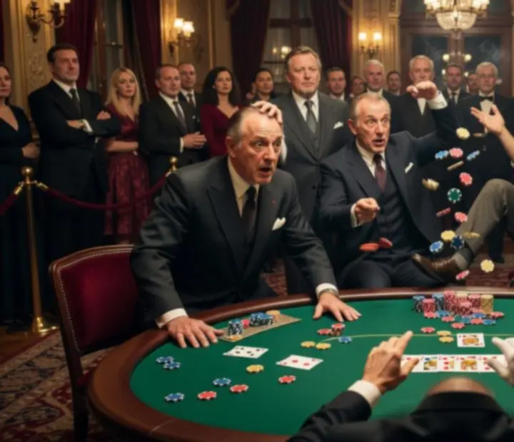 Moment intense lors d'un tournoi de cartes avec des spectateurs concentrés
