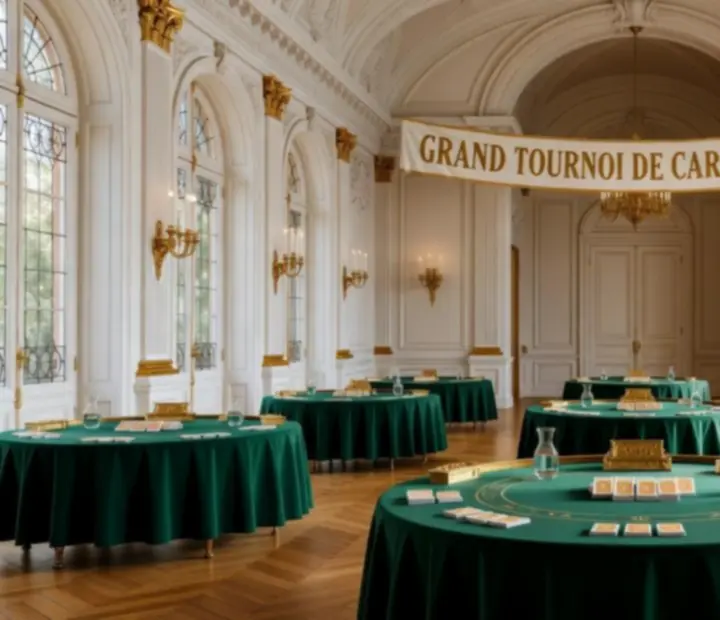 Grande salle de tournoi parisien baignée de lumière naturelle